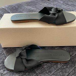 Rothys Knotted Sandals, Black Size 9